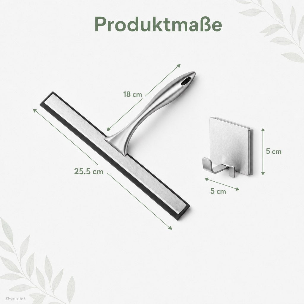 VAILA Homes Duschabzieher aus Edelstahl (201) - saubere Dusche jeden Tag