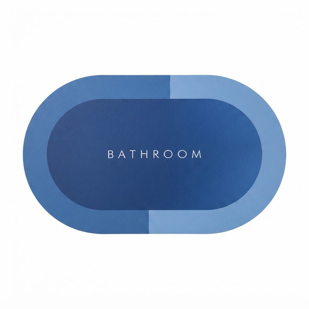 Ovale Premium-Badematte – Weich & saugstark in 5 Farben