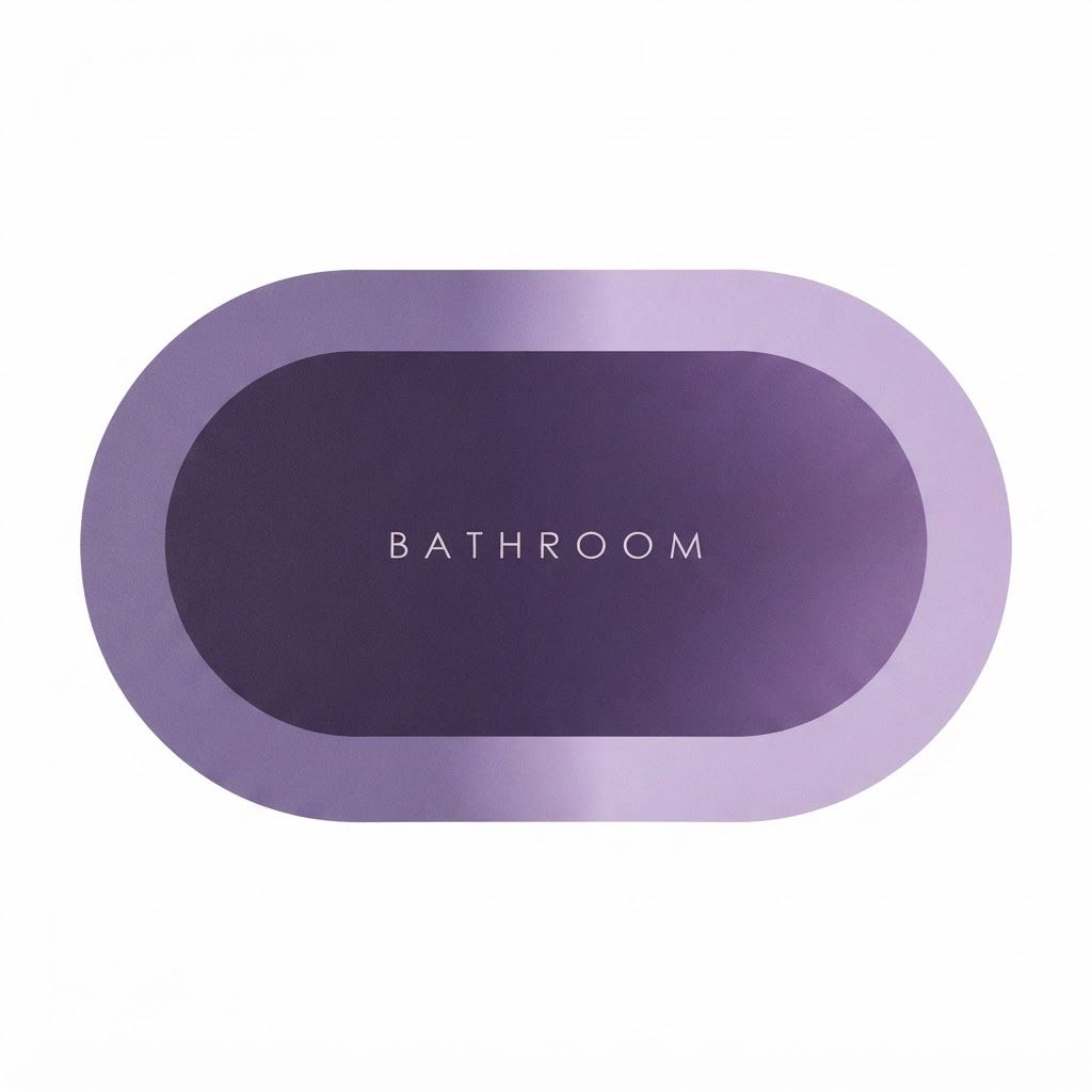 Ovale Premium-Badematte – Weich & saugstark in 5 Farben