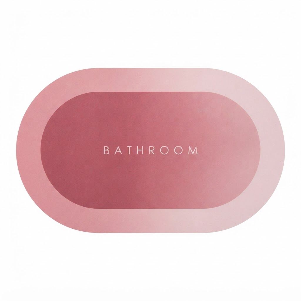 Ovale Premium-Badematte – Weich & saugstark in 5 Farben